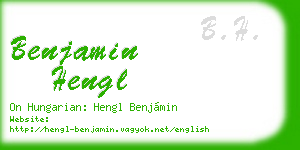 benjamin hengl business card
